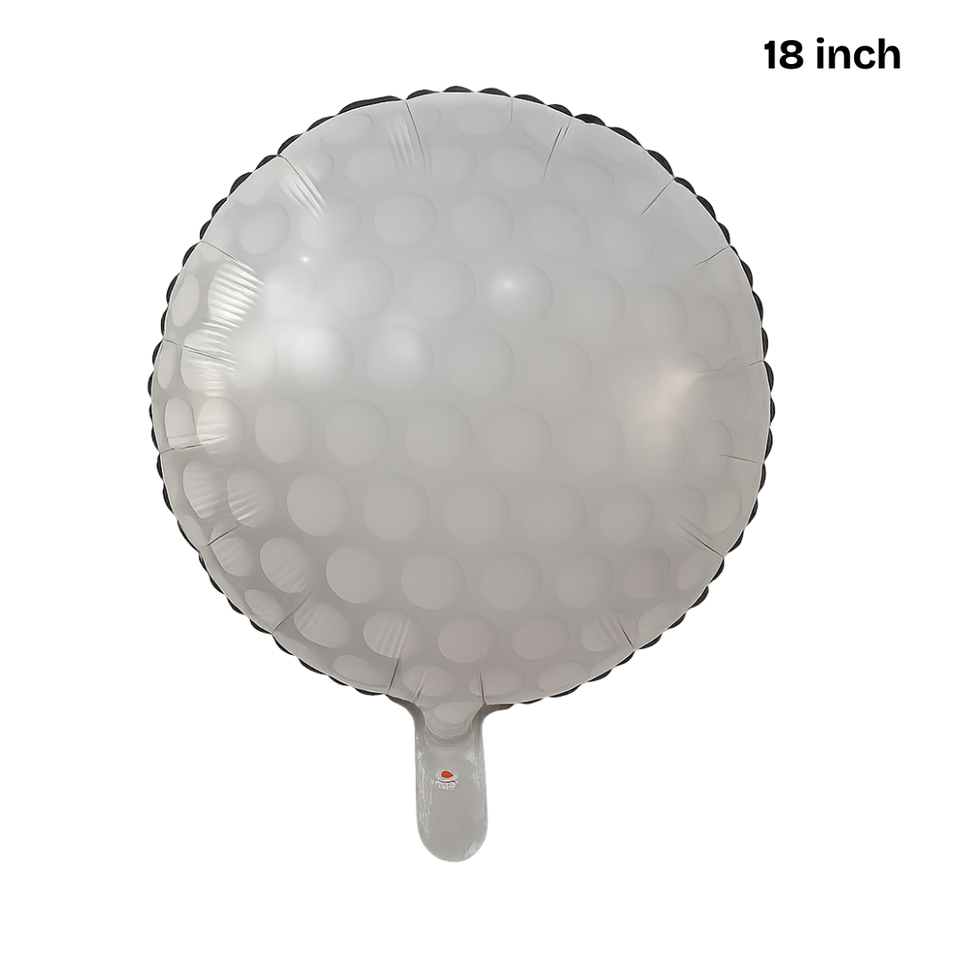 18" Golf Ball Foil Balloon – Round Mylar Party Balloon
