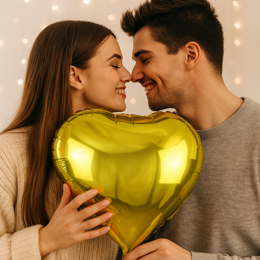 Gold Heart Foil Balloon – 18" Metallic Party Decoration for Weddings & Birthdays