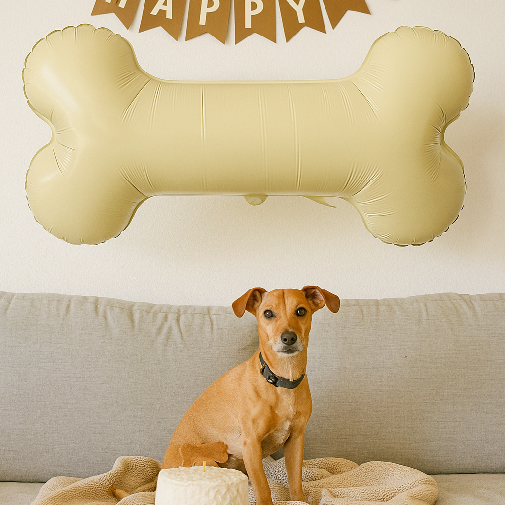 Bone Shaped Foil Balloon – Dog Bone Balloon for Pet Birthday, Puppy Party, Animal Theme Decoration