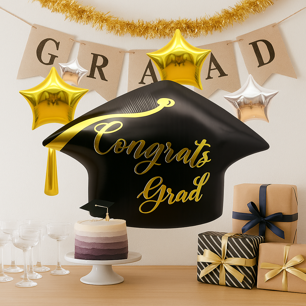 Graduation Cap Foil Balloon – Congrats Grad Party Decoration