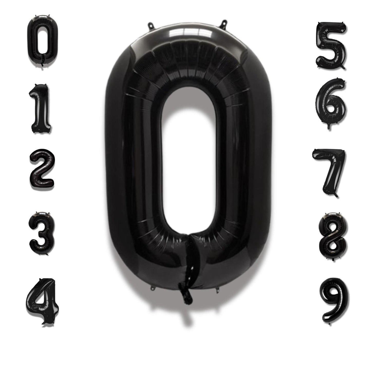 13-Pc Party Balloon Set - 40" Foil Number, Spaceship, Astronaut & Latex Confetti