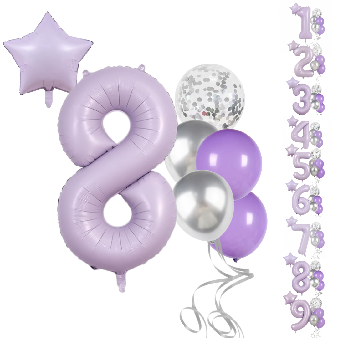 40-Inch Purple Number Balloon – Large Foil Balloon for Birthdays, Anniversaries