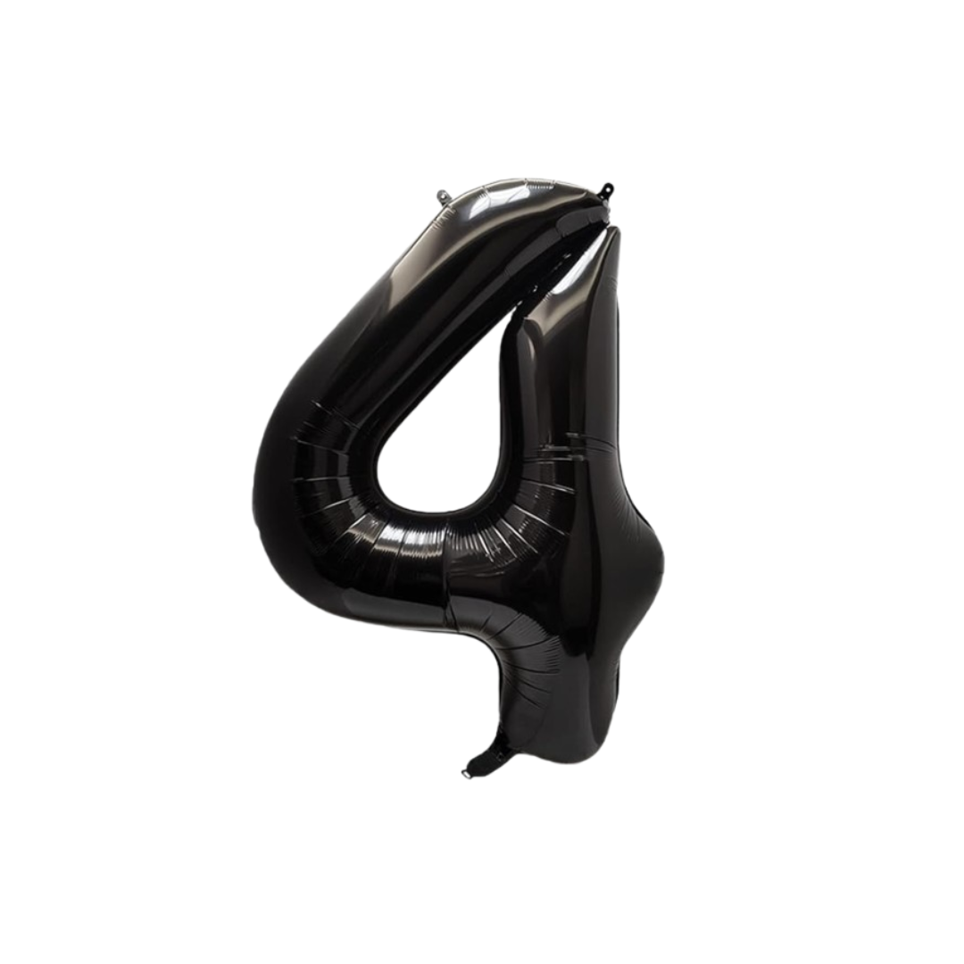 1st Anniversary Balloon Set Black Number 1 Decoration for Couples, Party Supply