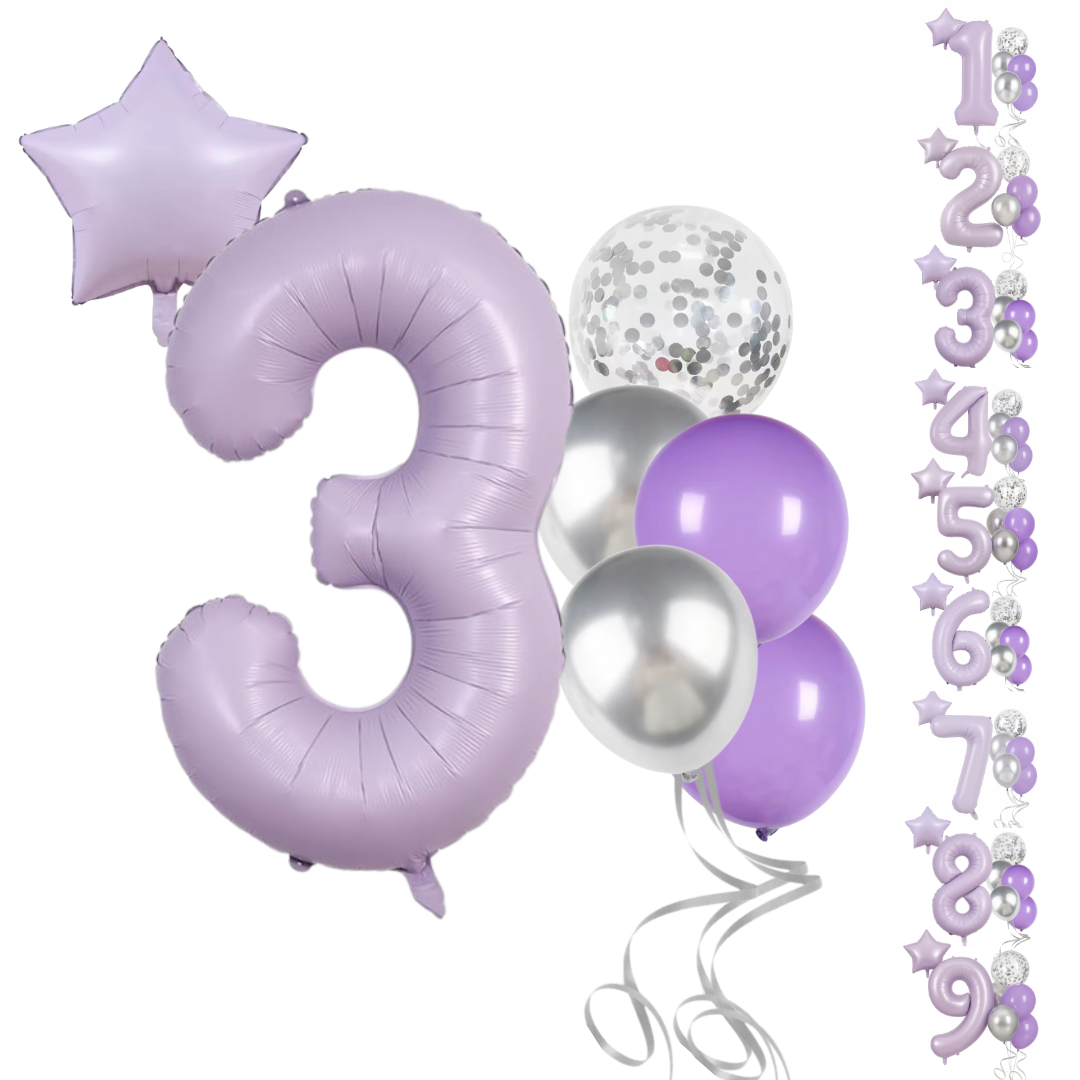 40-Inch Purple Number Balloon – Large Foil Balloon for Birthdays, Anniversaries
