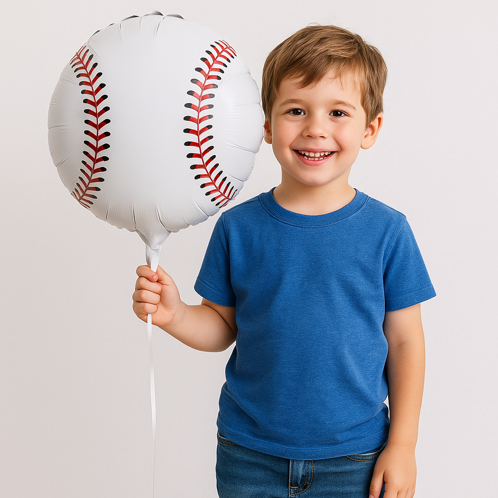 Baseball Foil Balloons – 4 Pack Sports Birthday Party Decorations for Kids UK