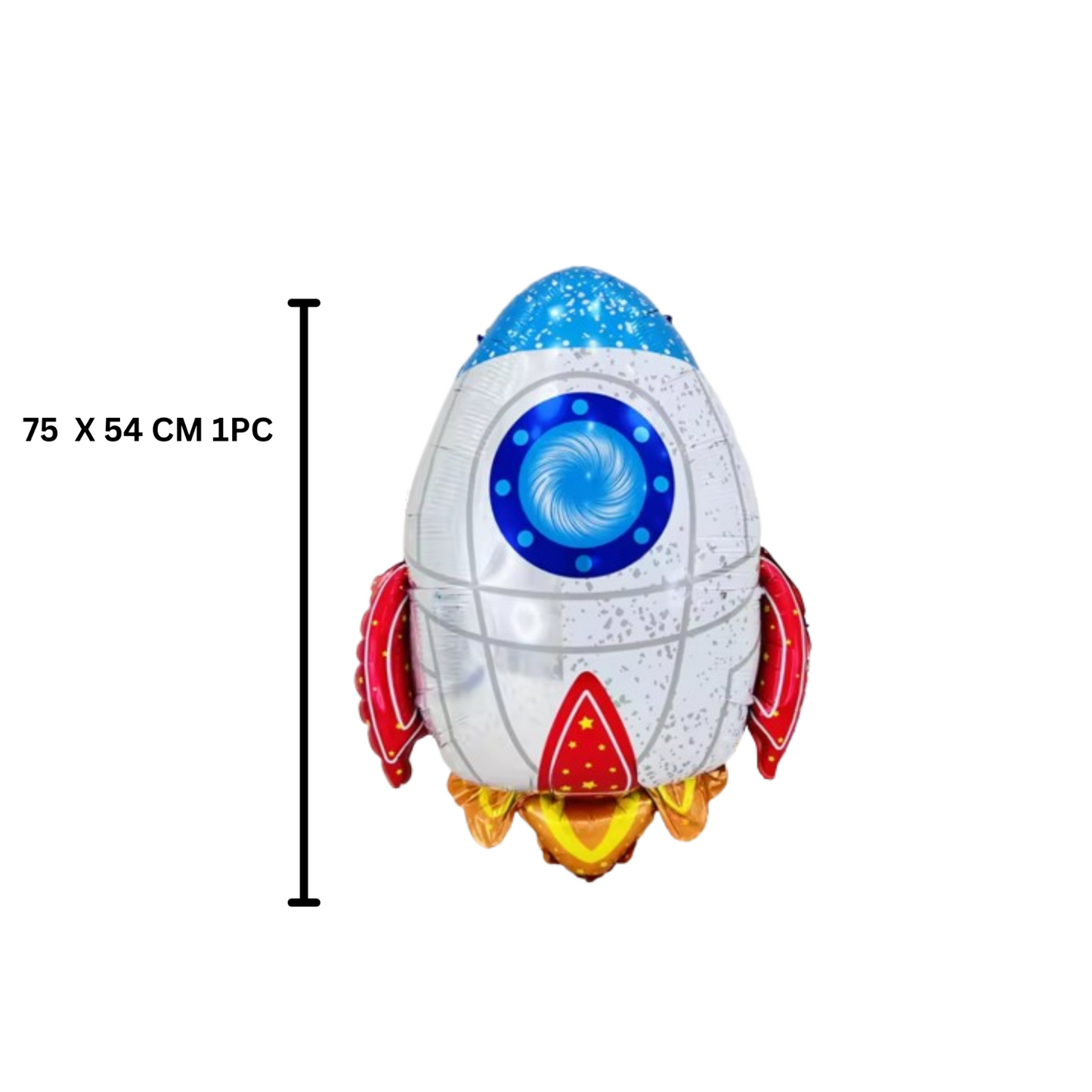 Red foil number Balloon with Astronaut & Rocket Space birthday for kids Spaceman