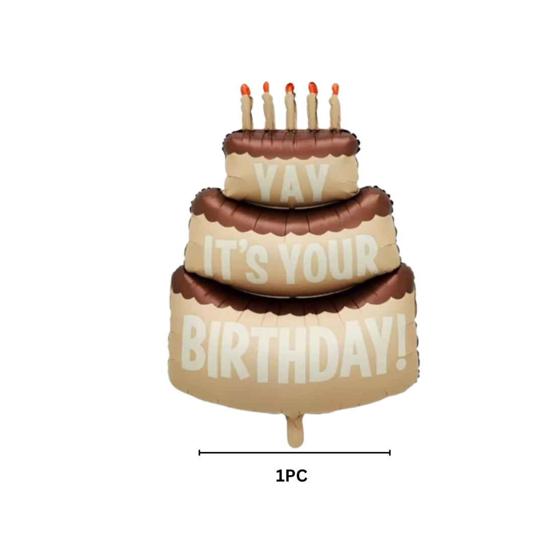 40" Giraffe Number 1 Balloon Set Safari Jungle 1st Birthday Decor Brown & Beige