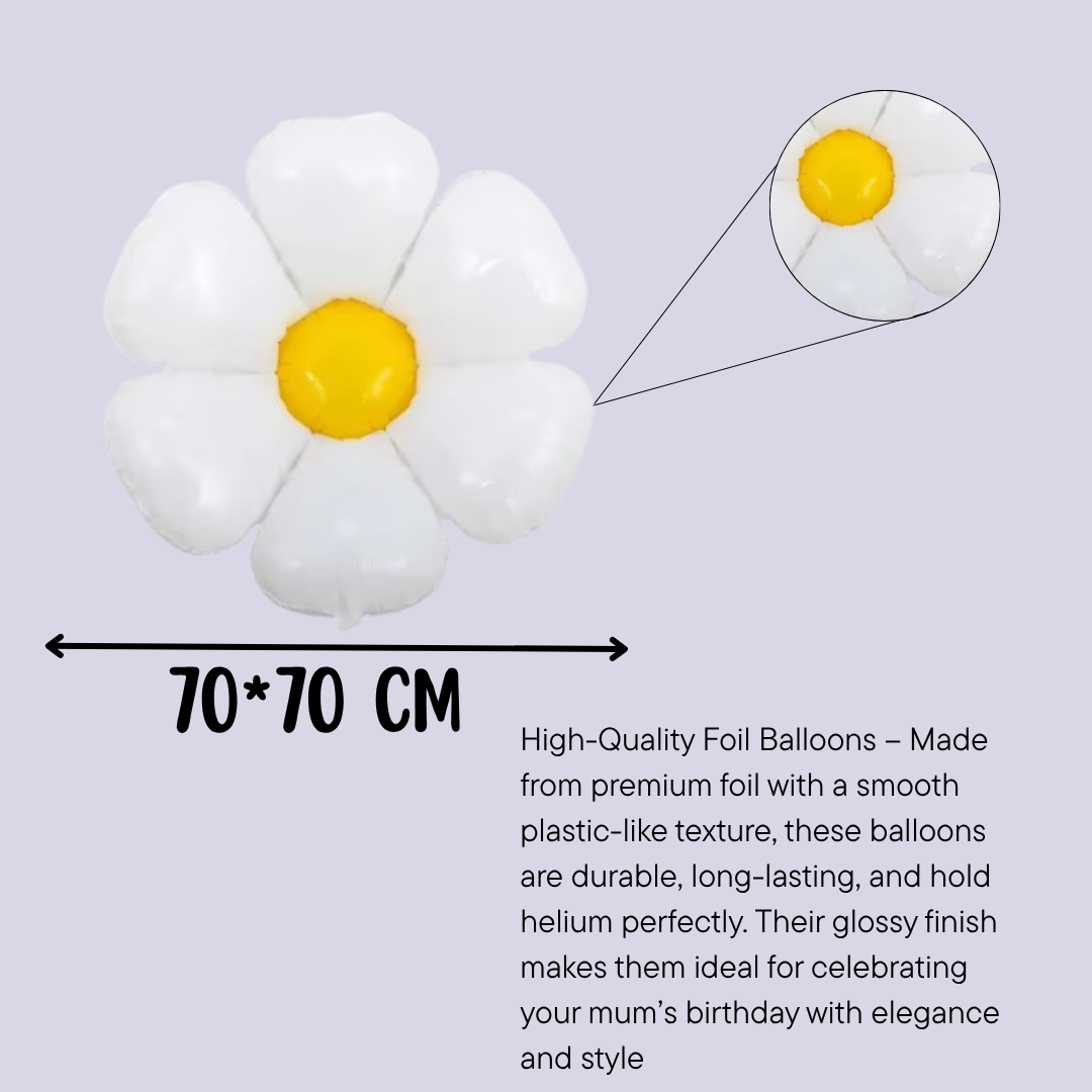 Happy Birthday Balloon Set – Butterfly, Daisy Flower & Star Foil Balloons