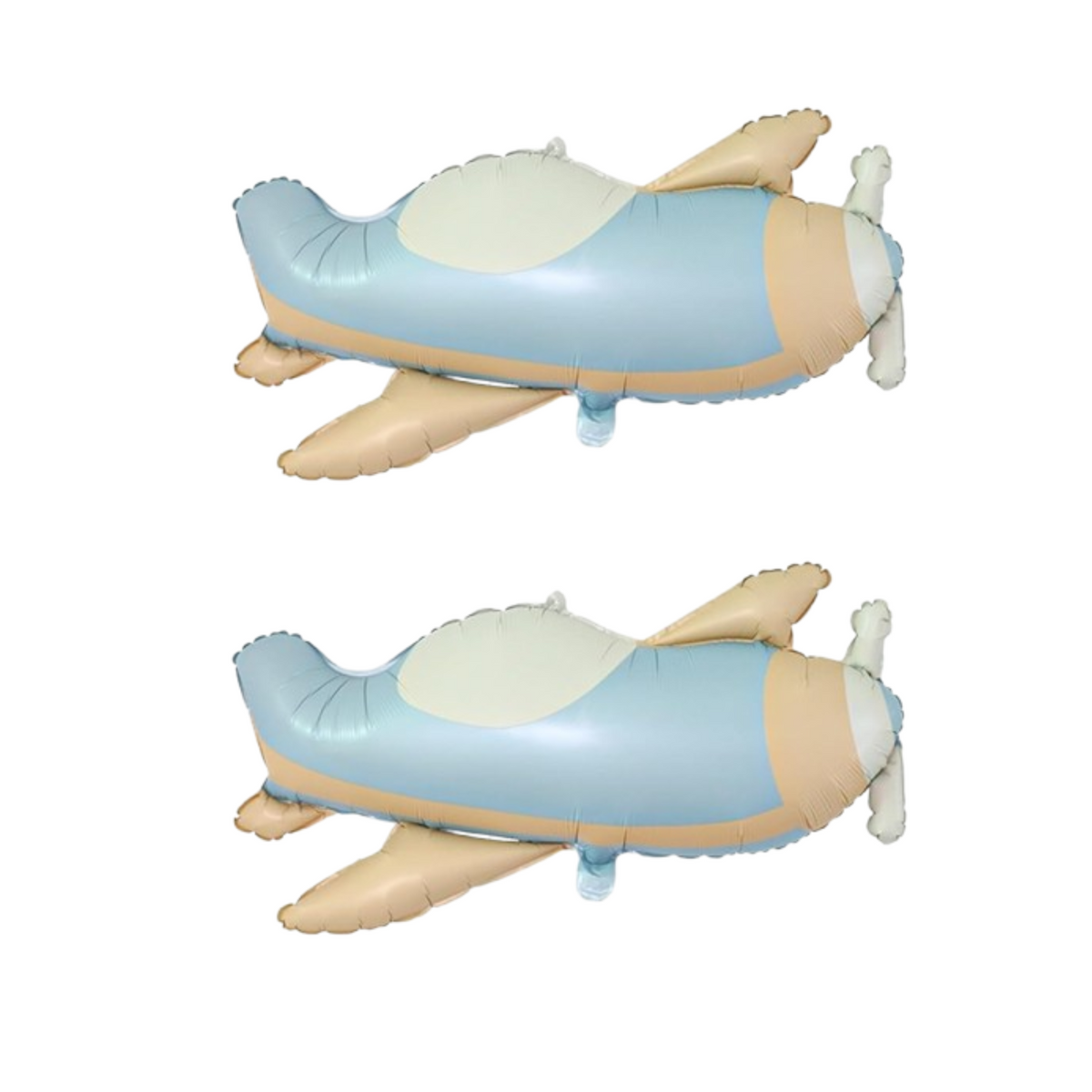 2 Pcs Matte Airplane Foil Balloons – Large Aircraft Helium Balloons for Kids