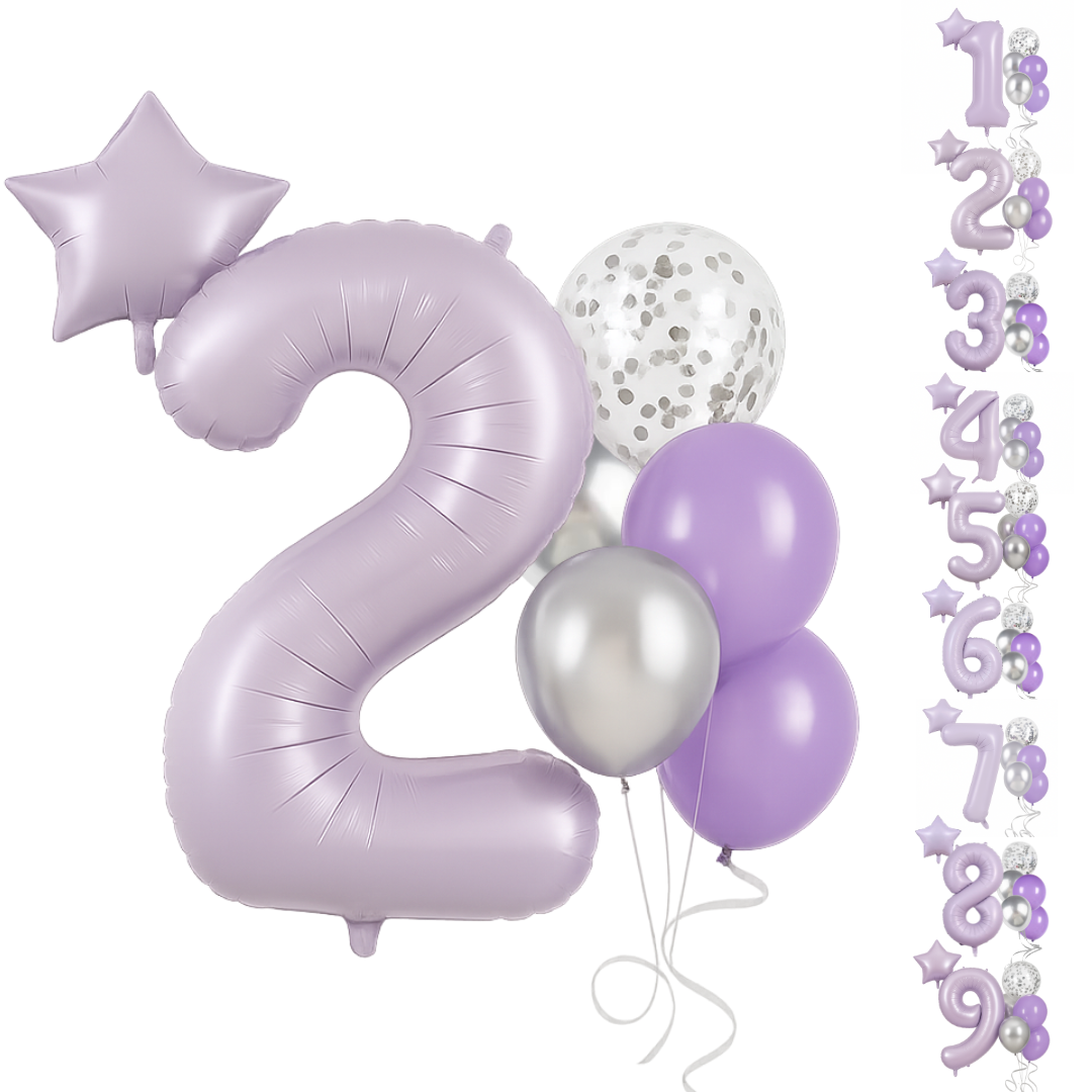 40-Inch Purple Number Balloon – Large Foil Balloon for Birthdays, Anniversaries