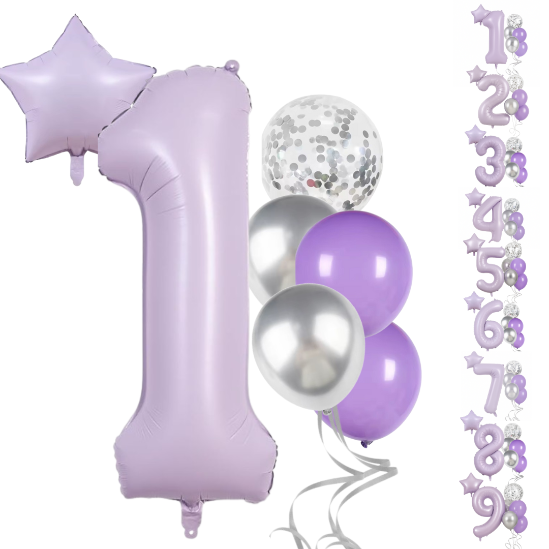 40-Inch Purple Number Balloon – Large Foil Balloon for Birthdays, Anniversaries