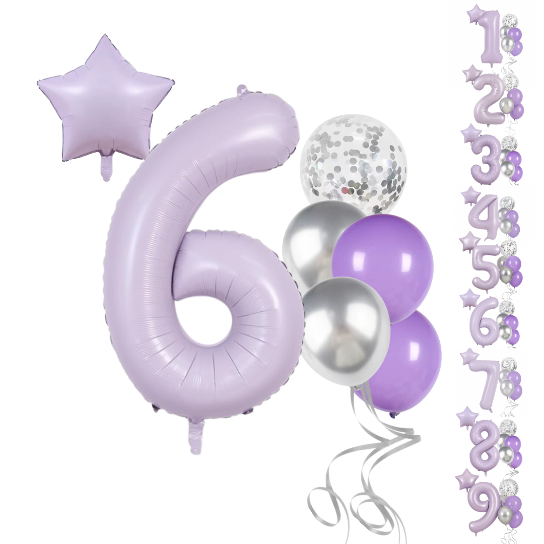 40-Inch Purple Number Balloon – Large Foil Balloon for Birthdays, Anniversaries