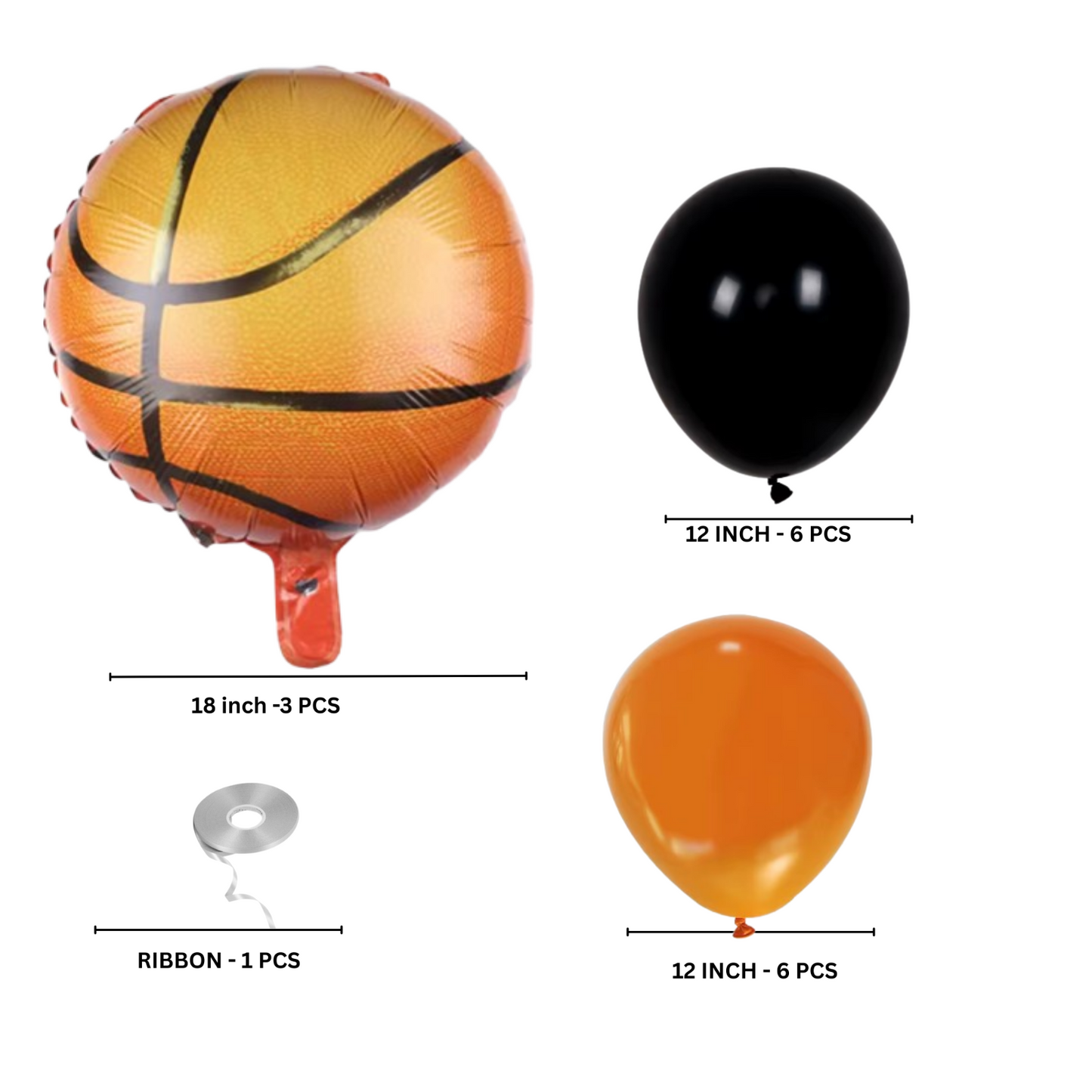 Basketball Birthday Balloons Set – Party Decorations for Boys, Girls & Kids kit
