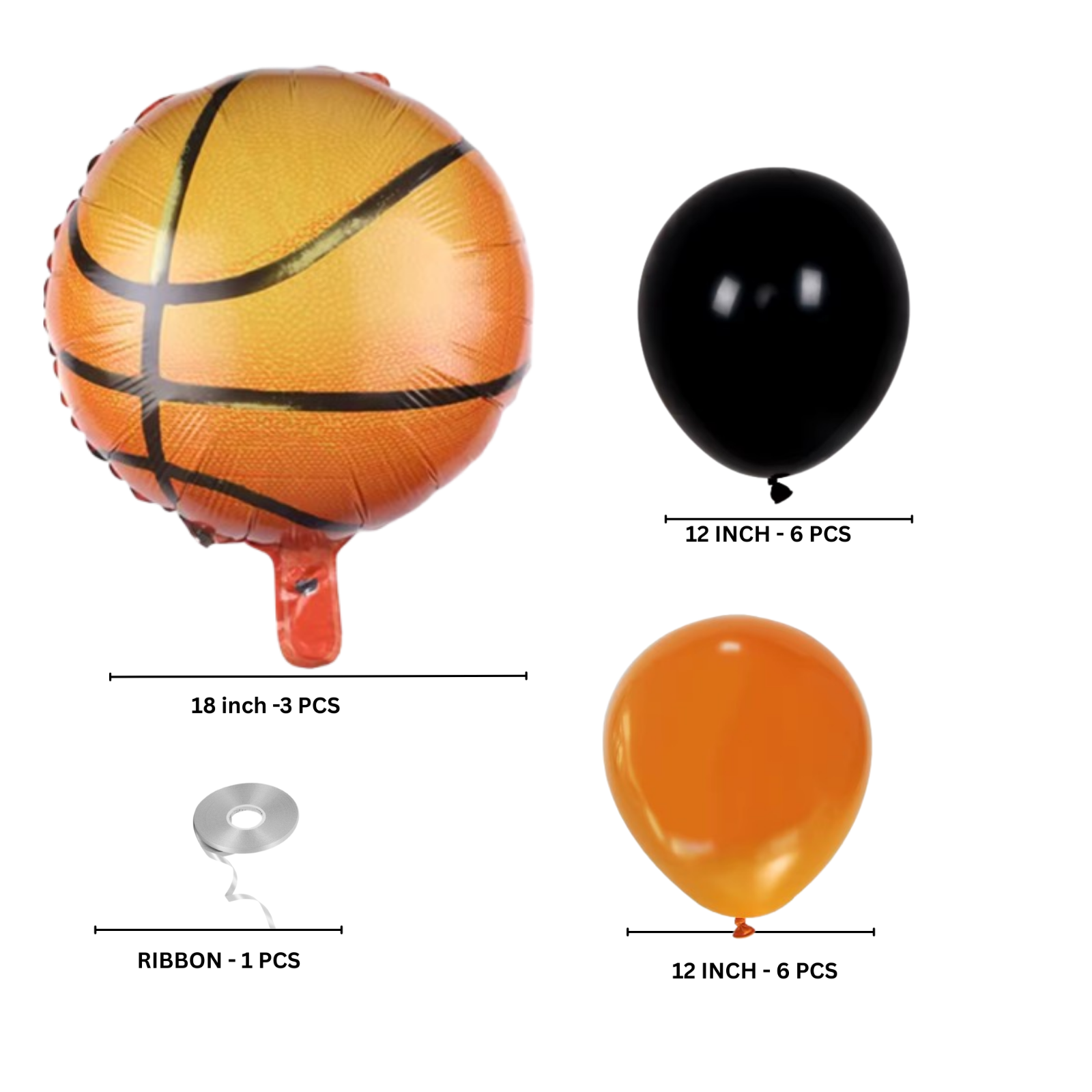 Basketball Birthday Balloons Set – Party Decorations for Boys, Girls & Kids kit