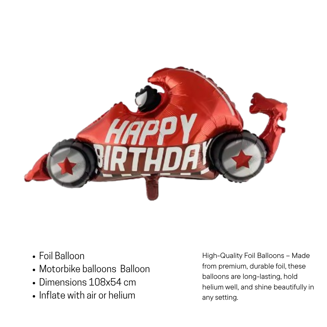Motorbike Birthday Balloon Number 1-20 Green Blue Racing Theme Party Decoration