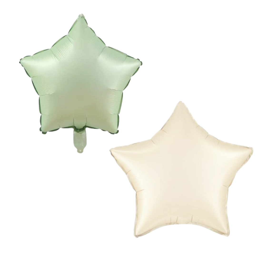 Dinosaur Birthday Balloons Set  40" Beige Number + Green Dinosaur Foil + Pastel