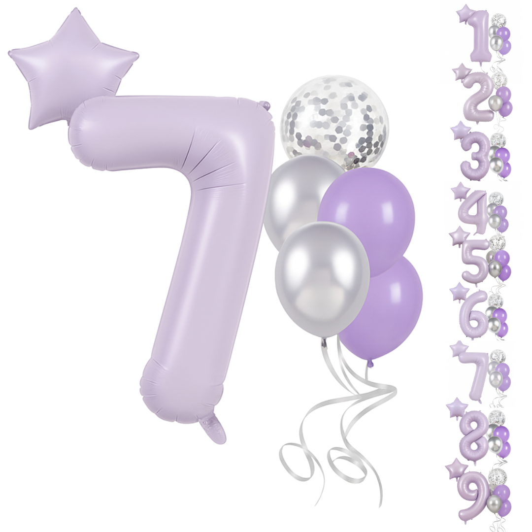 40-Inch Purple Number Balloon – Large Foil Balloon for Birthdays, Anniversaries