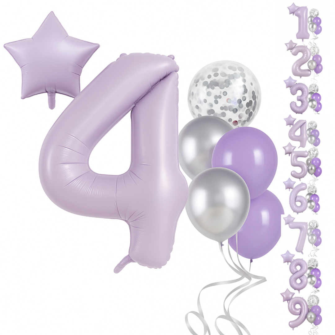 40-Inch Purple Number Balloon – Large Foil Balloon for Birthdays, Anniversaries