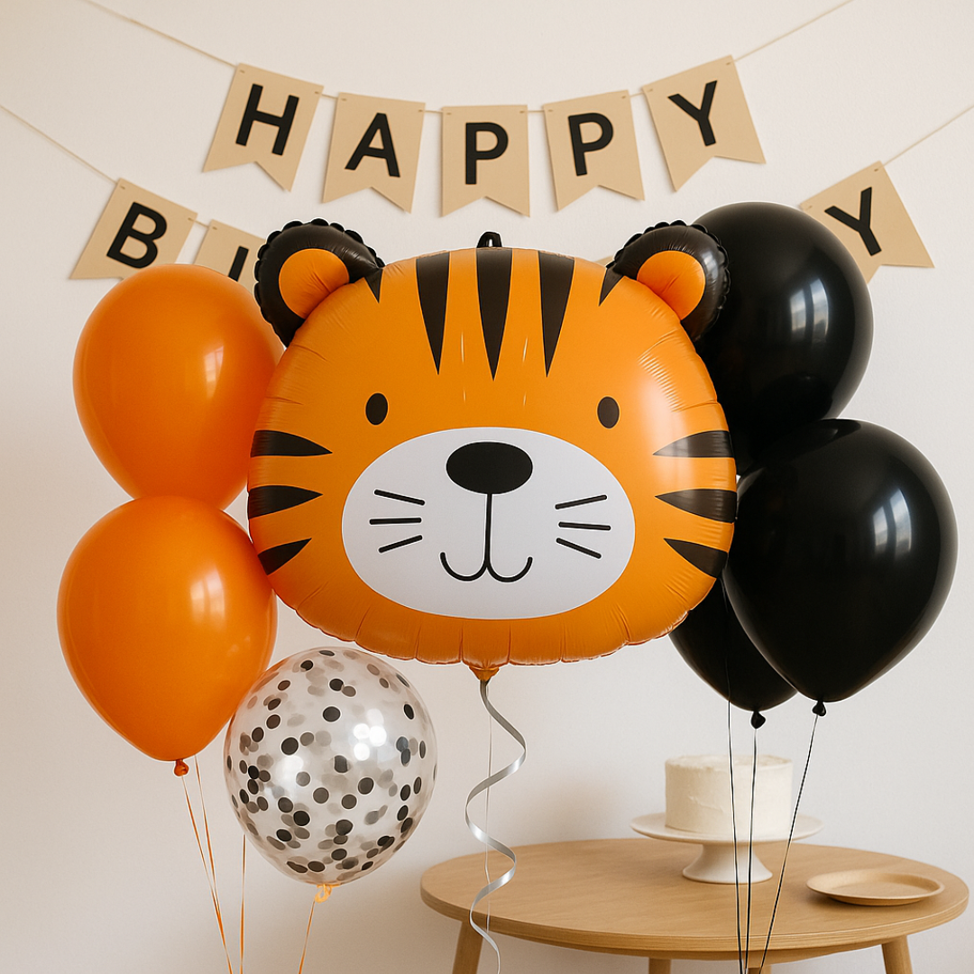 tiger balloon party pack jungle safari kids birthday decoration UK