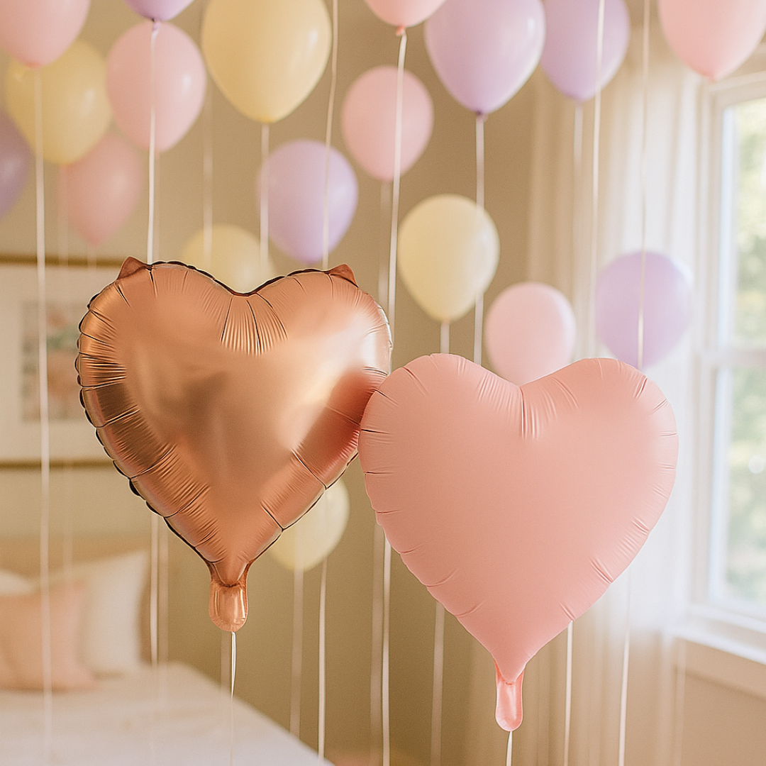 Baby Pink Heart Foil Balloon β 18 Inch β Light Pink Romantic Party Decoration β Helium or Air Fill