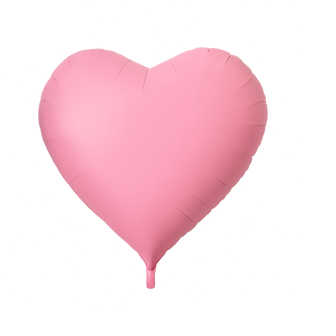 Chrome Pink Heart Foil Balloon – Romantic Party Decoration – 18 Inch – Helium or Air Fill