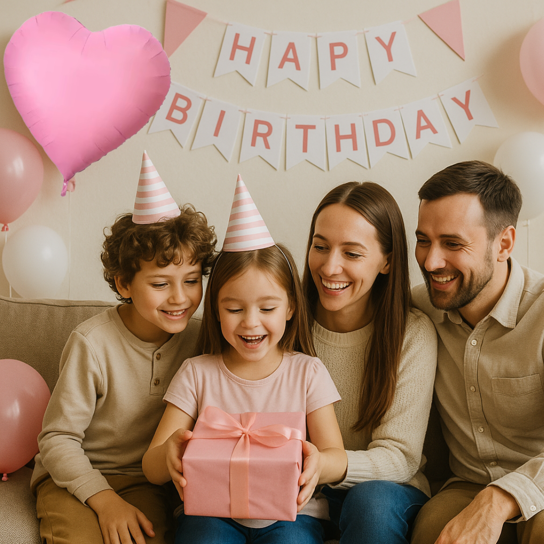 Chrome Pink Heart Foil Balloon β Romantic Party Decoration β 18 Inch β Helium or Air Fill