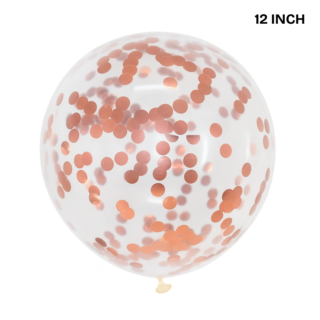 12" Confetti Latex Balloons – Transparent Party Balloons with Colorful Dots