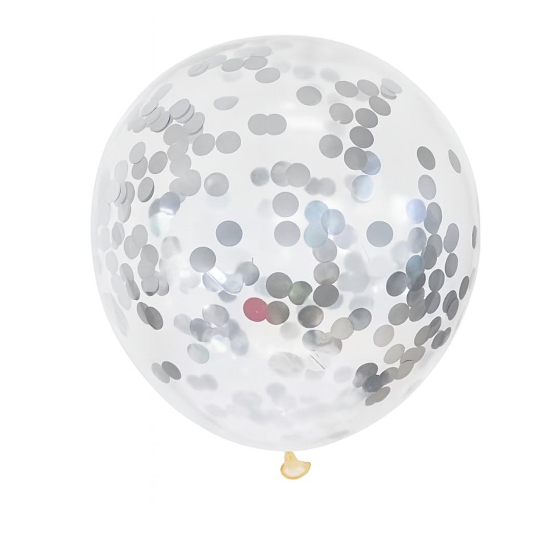 12" Confetti Latex Balloons – Transparent Party Balloons with Colorful Dots