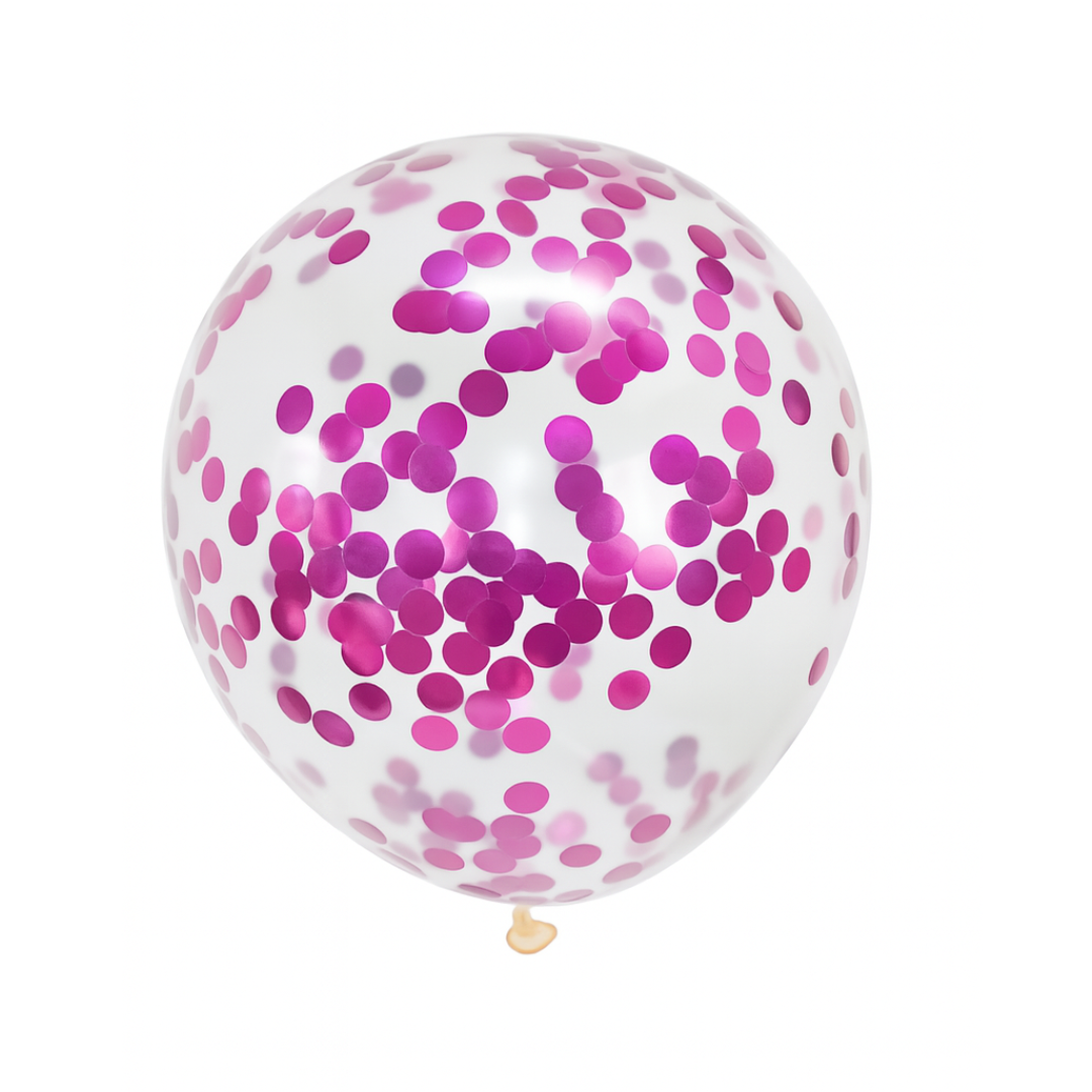 12" Confetti Latex Balloons – Transparent Party Balloons with Colorful Dots