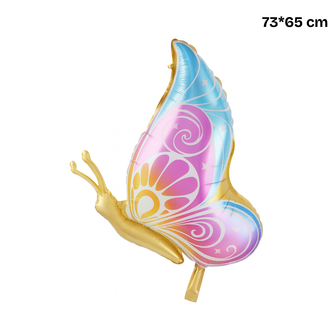 Golden Butterfly Foil Balloon – Fairy Garden Birthday Balloon