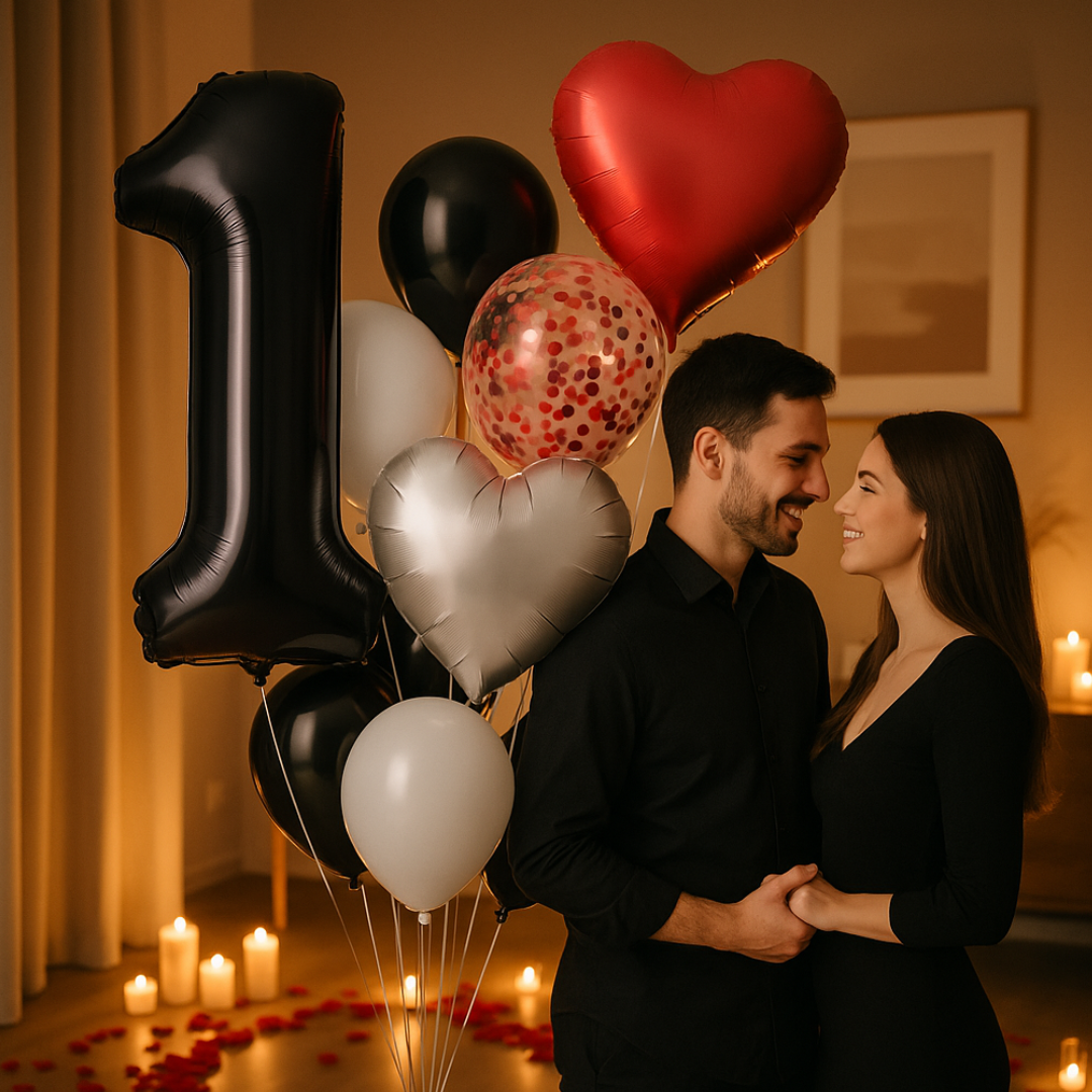 Heart Foil Balloon Chrome Silver – 18" Metallic Party Decoration