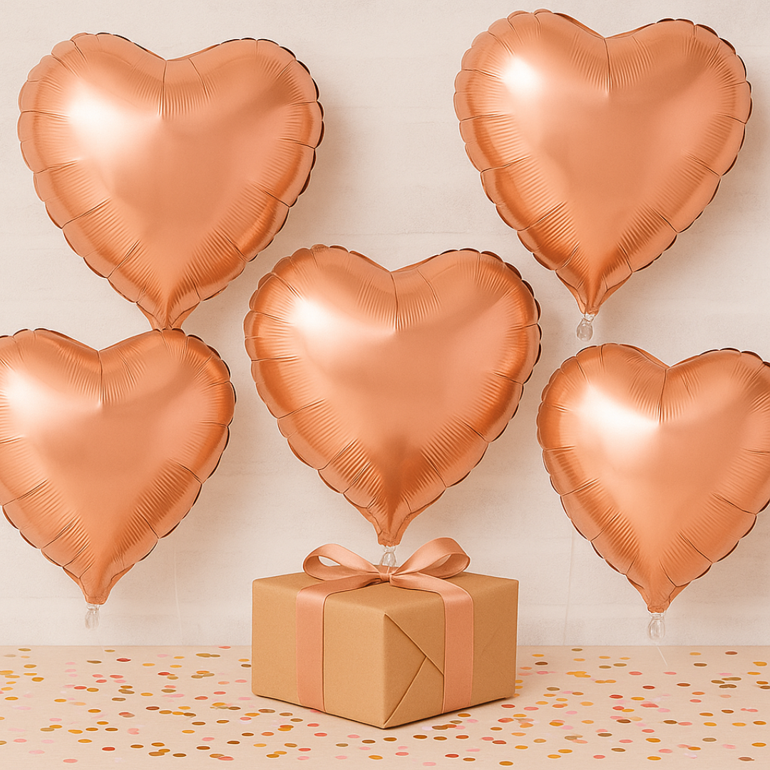 Heart Foil Balloon Rose Gold – 18" Romantic Party Decoration