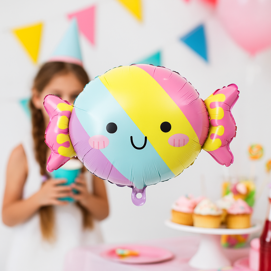 Kawaii Cupcake Balloon – Pastel Ice Cream Foil Balloon for Birthday Parties