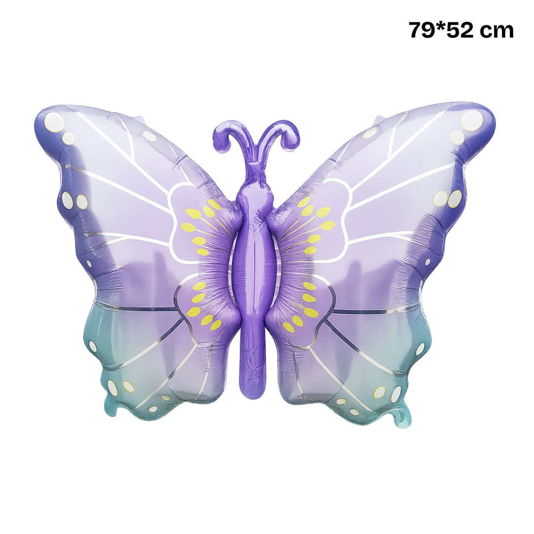 Purple Butterfly Foil Balloon – Fairy Garden Party Decoration for Girls