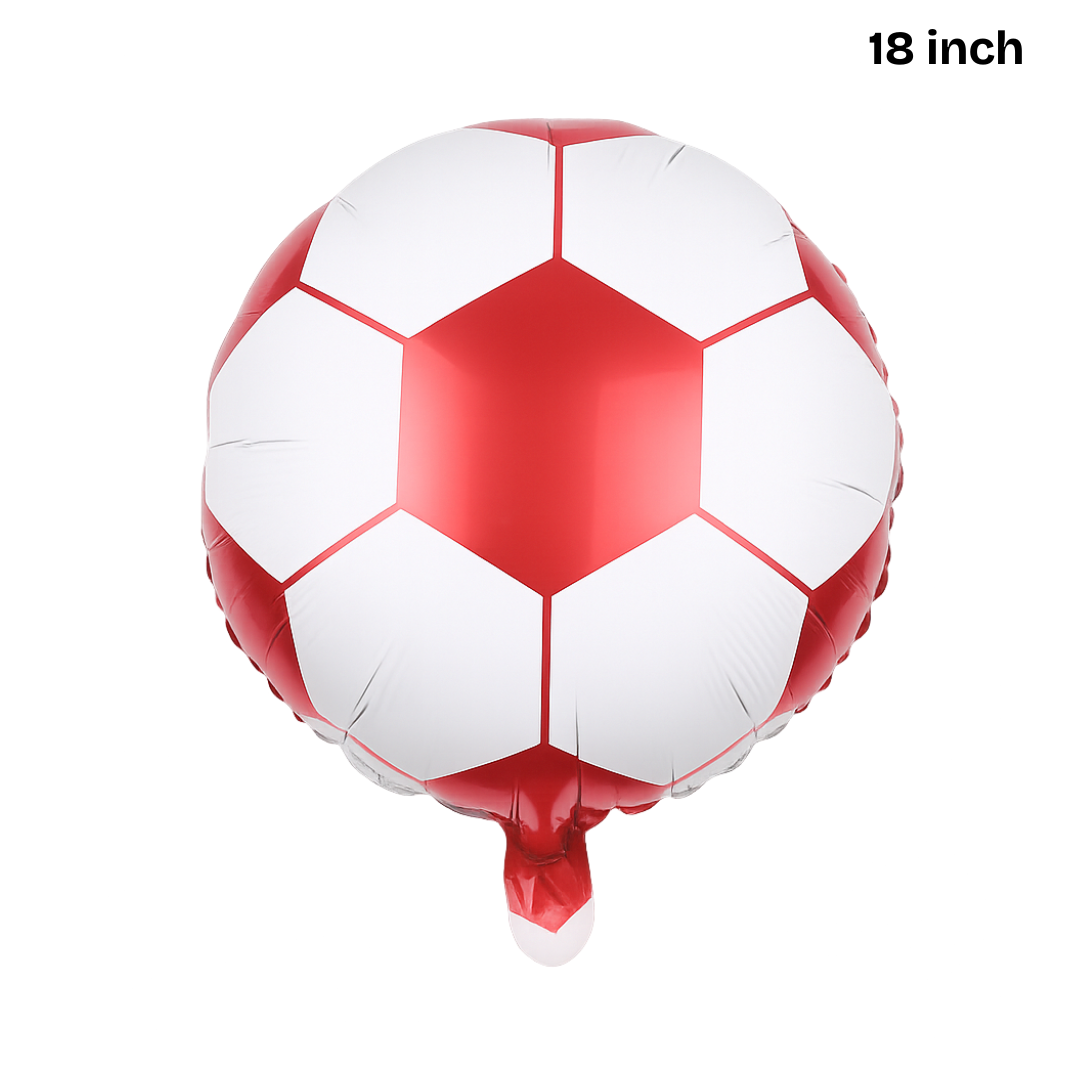 Red Football Foil Balloon – Soccer Party Decoration for Kids & Sports Events