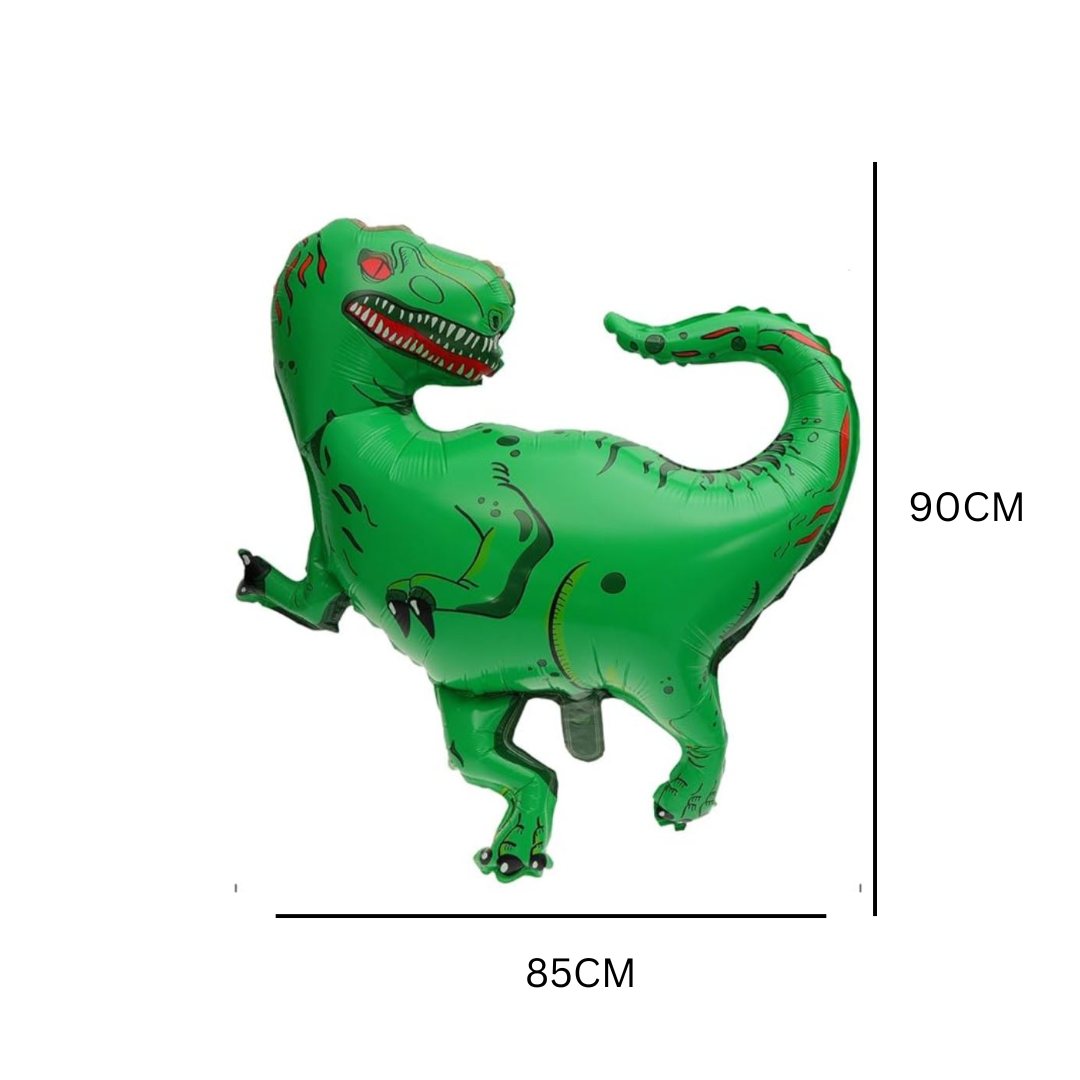 Giant Green Dinosaur Foil Balloon – T-Rex Birthday Party Decoration