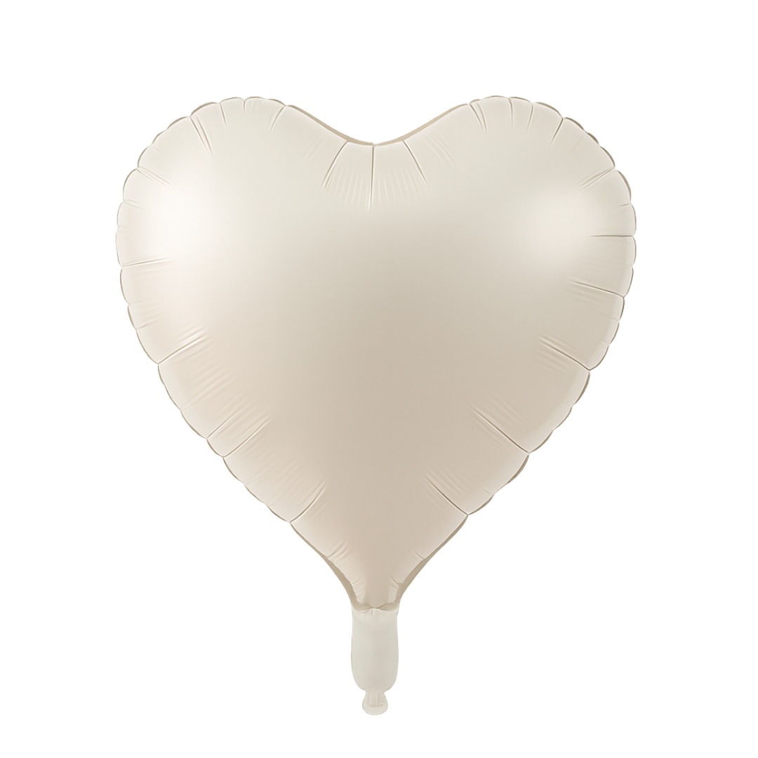 White Heart Foil Balloon – 18 Inch – Elegant Wedding & Party Decoration – Helium or Air Fill