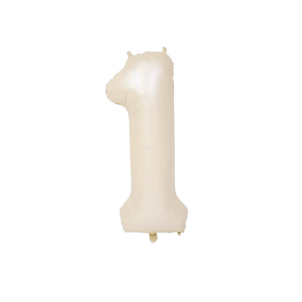 40 Inch Beige Number Foil Balloons
