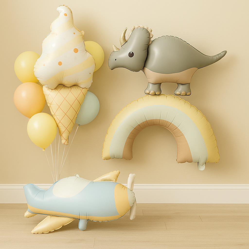 Pastel Adventure Collection – Balloons for Baby Showers & Kids Parties