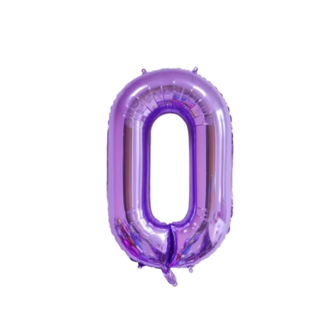 40 Inch Purple Number Foil Balloons