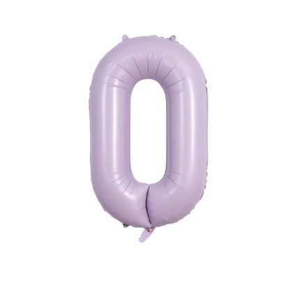 40" Number 0 Foil Balloon – Baby Purple Pastel Lavender – Giant Birthday & Party Decoration