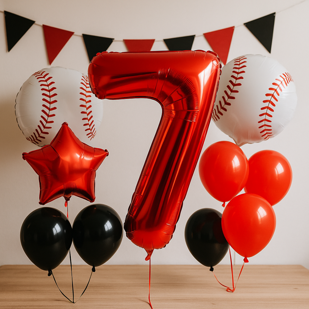  Baseball Birthday Balloons number 7