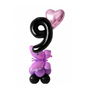 Purple Butterfly & Heart Balloon Decoration – Birthday, Anniversary & Party Display