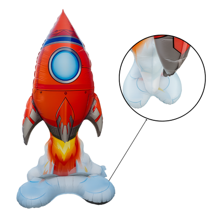 Giant Rocket Foil Balloon – Space Theme Party Decoration