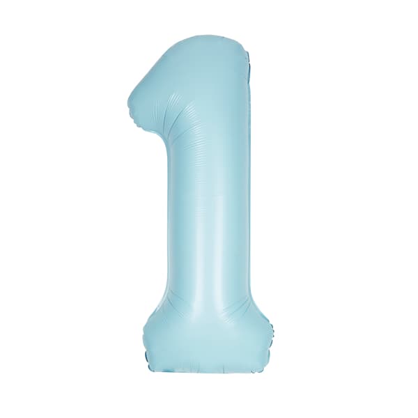 Blue Number 1 Balloon – 40" Foil Birthday Party Decoration