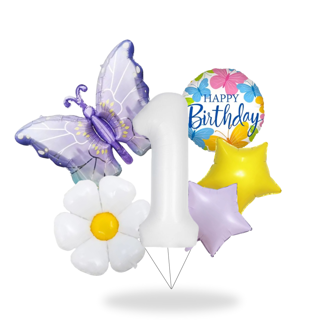 Butterfly Birthday Balloon Set – Pink & Purple Party Decor