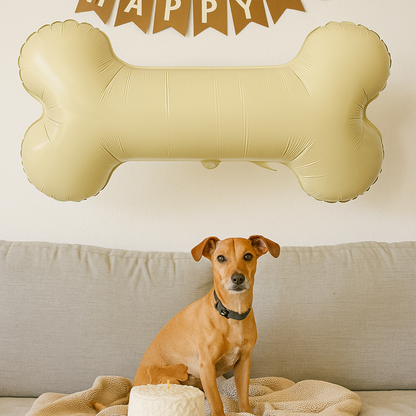 Bone Shaped Foil Balloon – Dog Bone Balloon for Pet Birthday, Puppy Party, Animal Theme Decoration