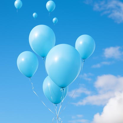 Blue Latex Balloons – 10", 12", 18" | Packs of 10, 20, 35, 50, 100 | Classic Party Balloons for Birthdays & Baby Showers