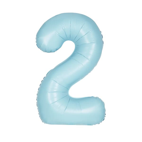 Blue Number 2 Balloon – 40" Foil Birthday Party Decoration