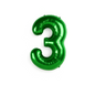 Green 40 Inch Number 3 Balloon – Giant Foil Helium Birthday Party Decoration